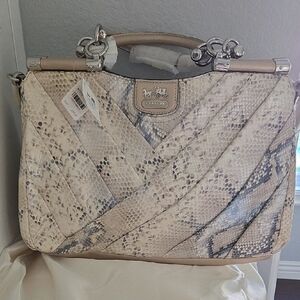 Coach Madison Snakeskin Satchel